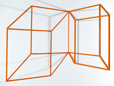 Necker Cube - Orange Wall